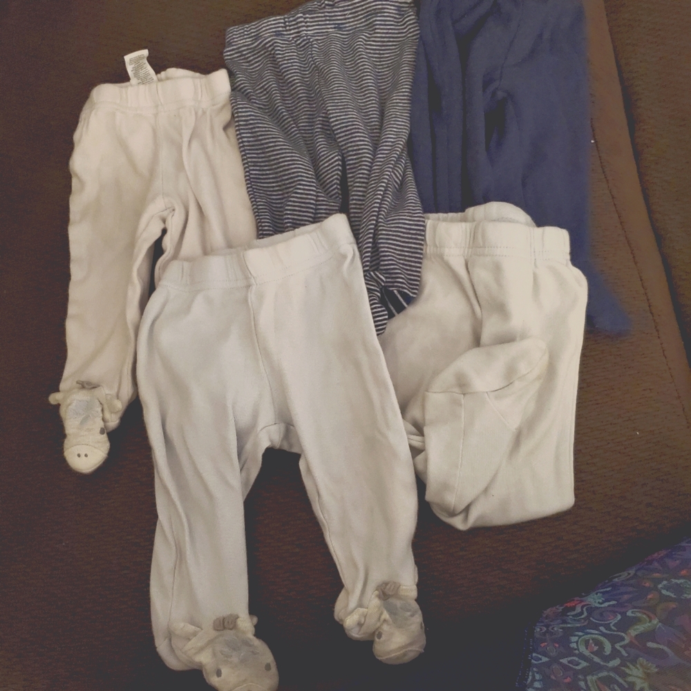 0-3 3 month footed pants